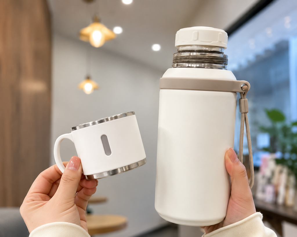 Dual-Cup Travel Thermos