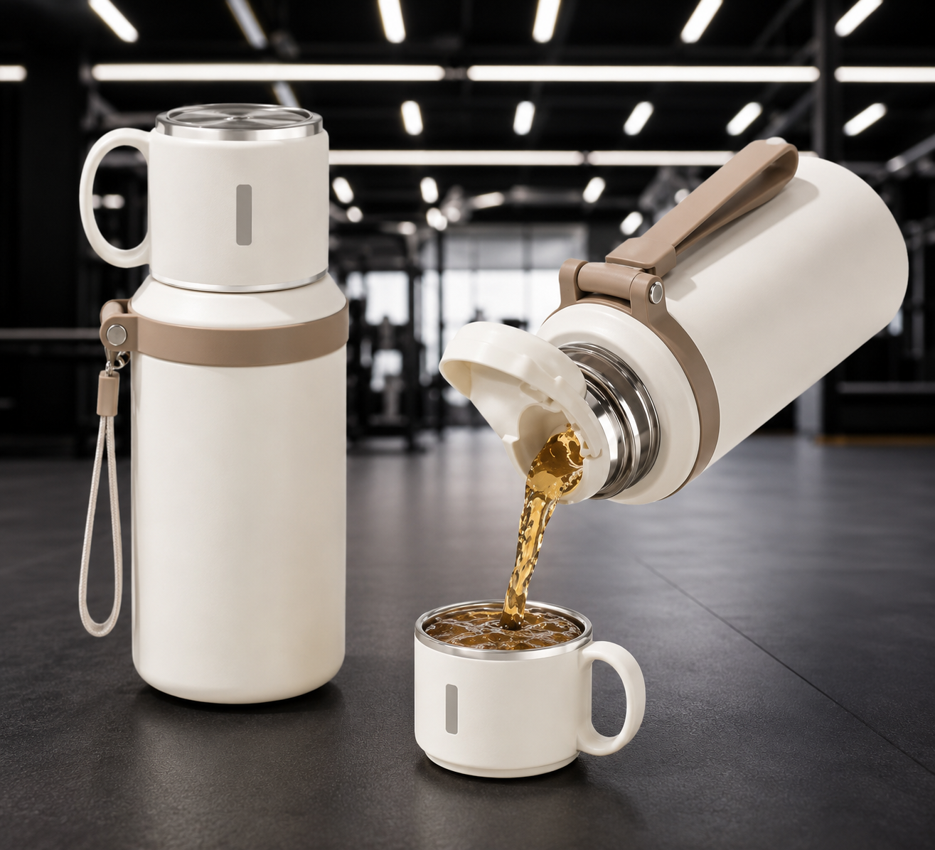 Dual-Cup Travel Thermos
